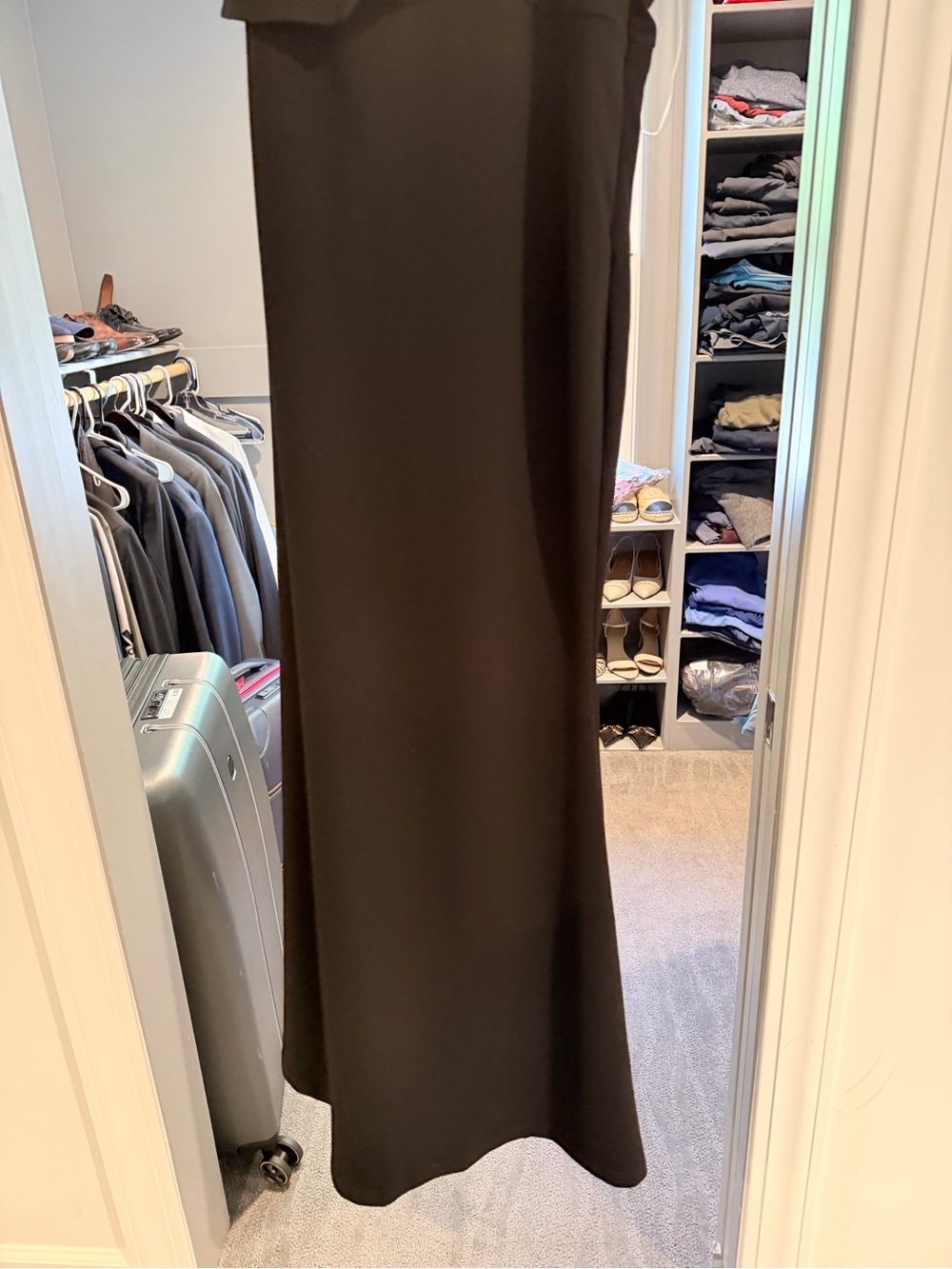 Lulu's One-Shoulder Black Ruffle Gown - Picture 8 of 8